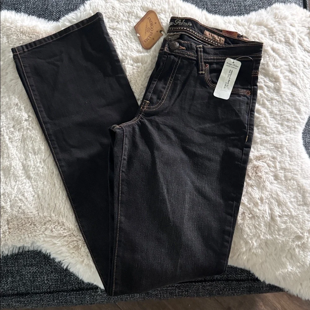 6L NWT Indigo Palms Gabbiano‎ Boot cut Jeans 6 Long A Tommy Bahama Company